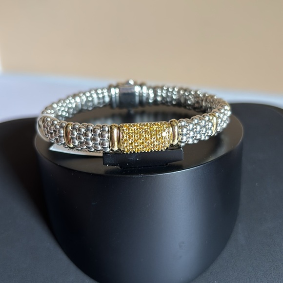 LAGOS SIGNATURE CAVIAR Yellow Sapphire Caviar Bracelet | 9mm - Picture 9 of 13